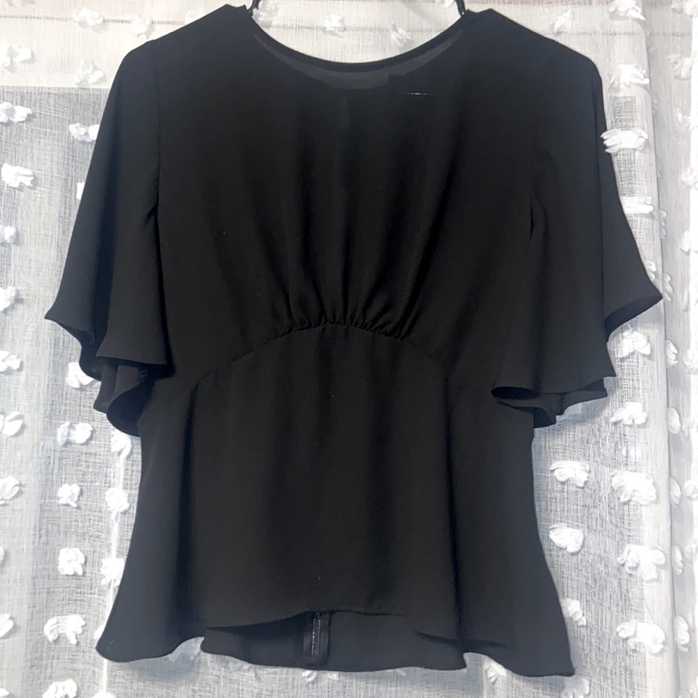 New with tags Express size small flouncy sleeve and tapered waist blouse
